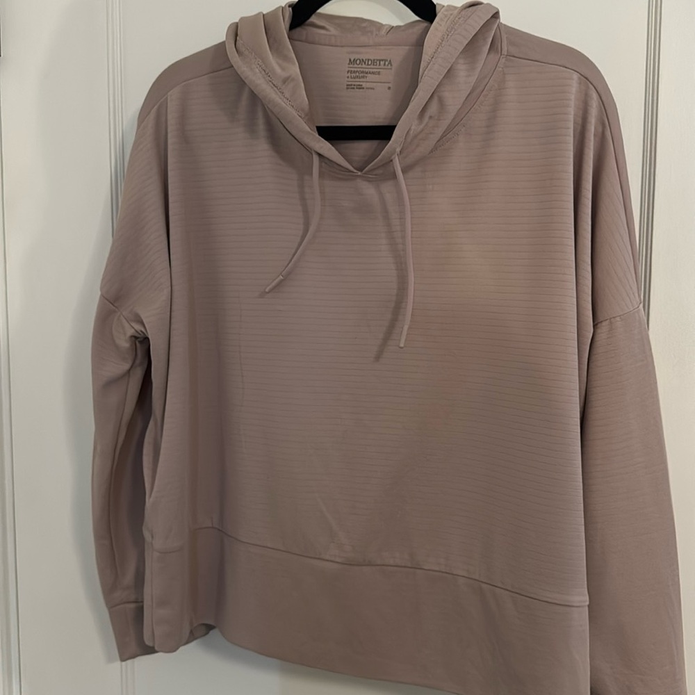 Pink Mondetta hooded workout top